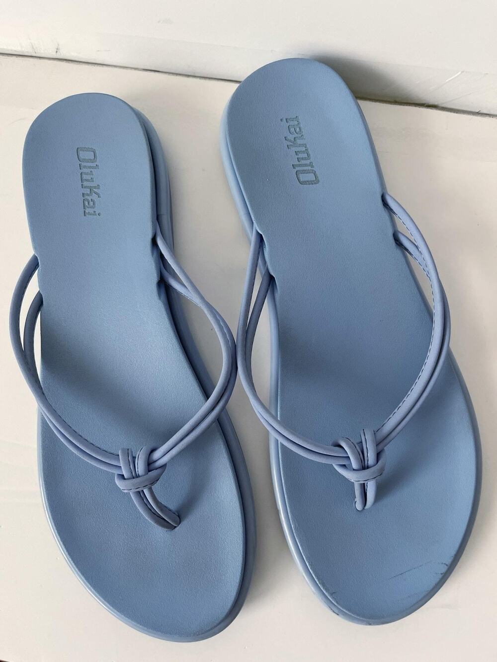OluKai Sandals Womens Size 7 Blue Thong Flip Flop Slip On Beach Casual Summer